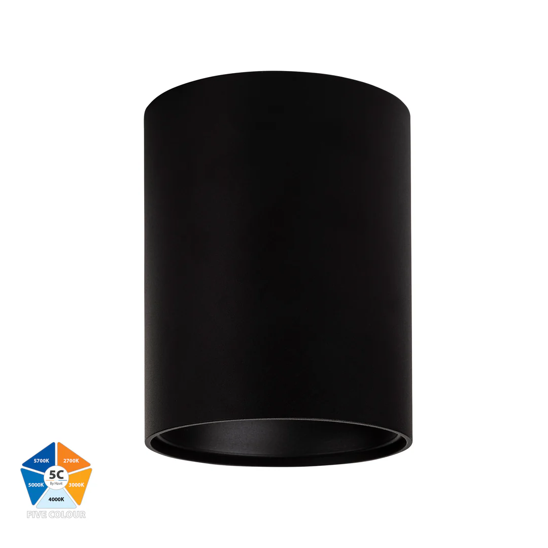 Surface downlight Nella BLK 5CCT LED 18W IP54 Surface downlight Nella BLK 5CCT LED 18W IP54