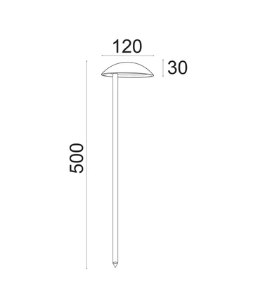 Spike light Mestolo Brass Garden IP65 5W