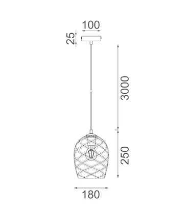 Pendant lamp Neta E27 40W BLU Pendant lamp Neta E27 40W BLU
