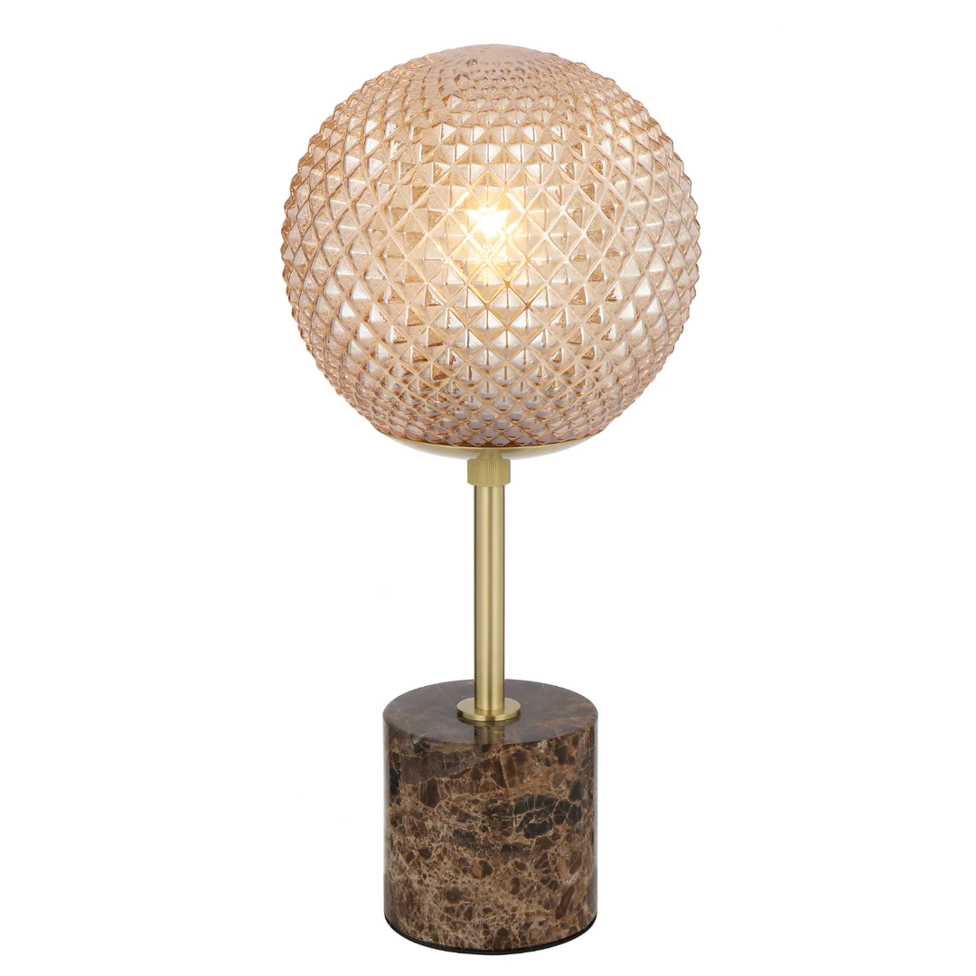 Table lamp ELWICK E27 D190 CHOC MARBLE