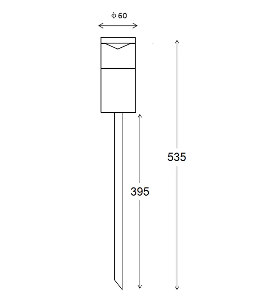 Spike light PHARE Black Garden IP65