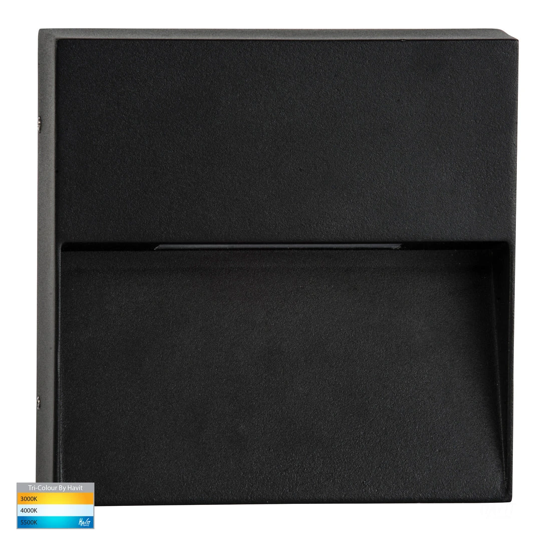 Step light Virsma Black Square LED HV3276T-BLK-240V IP54