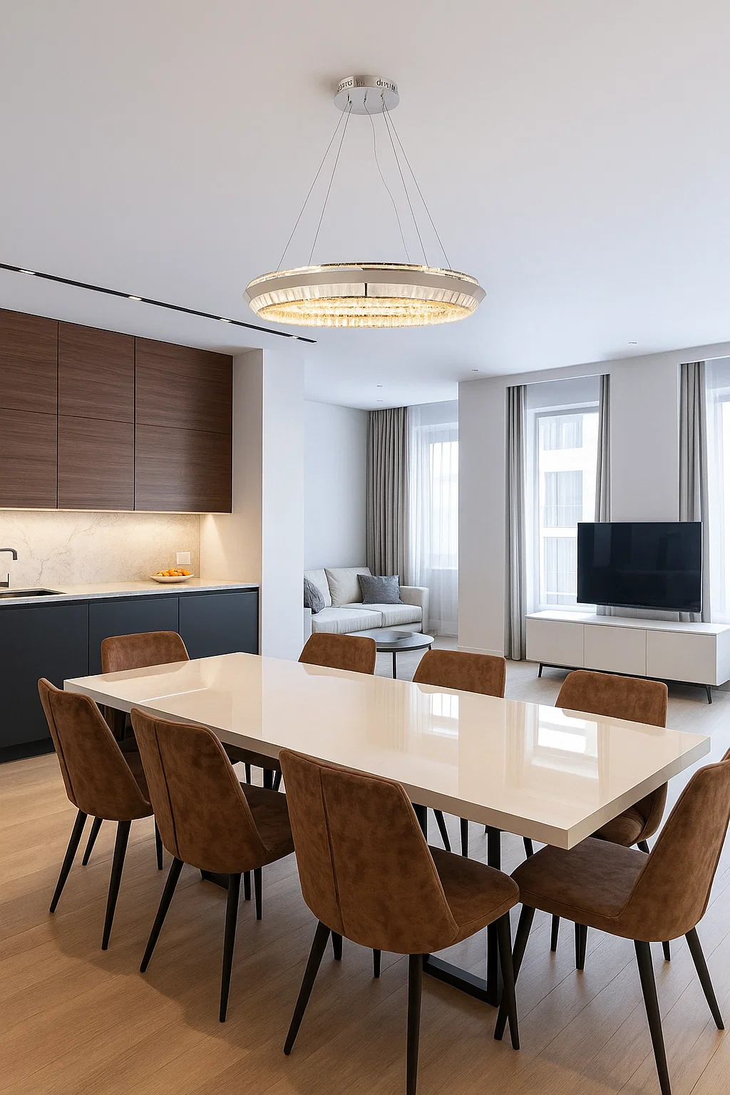 Pendant lamp Royal Crystal LED 48W CCT Dim D80 CHR remote Pendant lamp Royal Crystal LED 48W CCT Dim D80 CHR remote