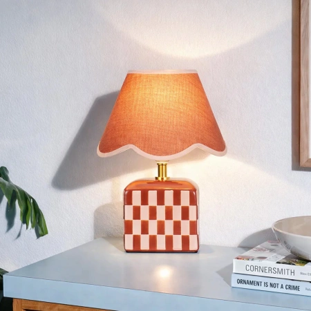 Table lamp Valentina Ceramic E27 Coral