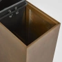 Odile Fiber Cement Dual Planter with Wheels Rust