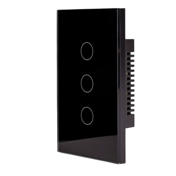 Wall Switch 3 Gang Black HV9210-3 Wifi