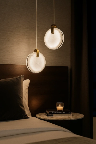 Pendant lamp Villastar 2 Alabaster Spanish Marble LED CCT Dim BRS