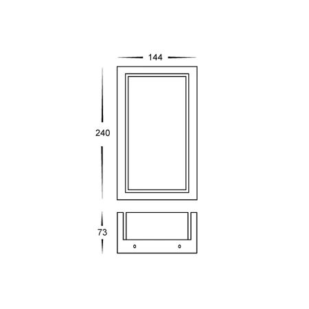 Wall light Nepean BLK LED HV3668T-BLK IP65