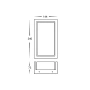 Wall light Nepean BLK LED HV3668T-BLK IP65