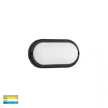 Wall or Ceiling light Muovi Oval Small HV3526T-BLK 5W TRI Colour Dimmable