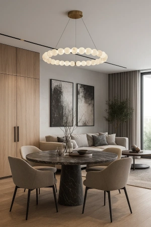 Pendant lamp Coronet Alabaster Spanish Marble D60 LED 30W CCT BRS