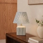 Table lamp Amaris Ceramic E27 Green Stripe