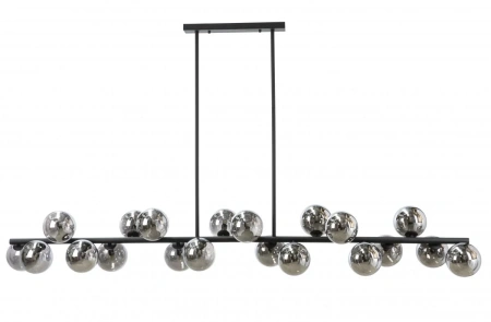 Pendant lamp PASADENA-20L Black-Smoke Glass
