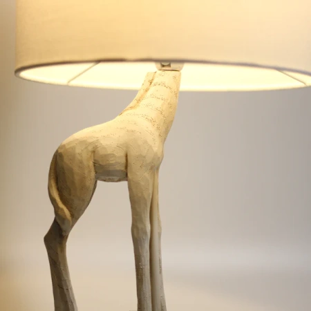 Table Lamp Giraffe Standing White