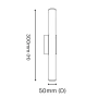 Wall lamp Voss Alabaster LED 7W black