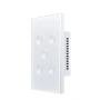 Wall Switch 5 Gang Scalloped Zigbee Wifi WHT