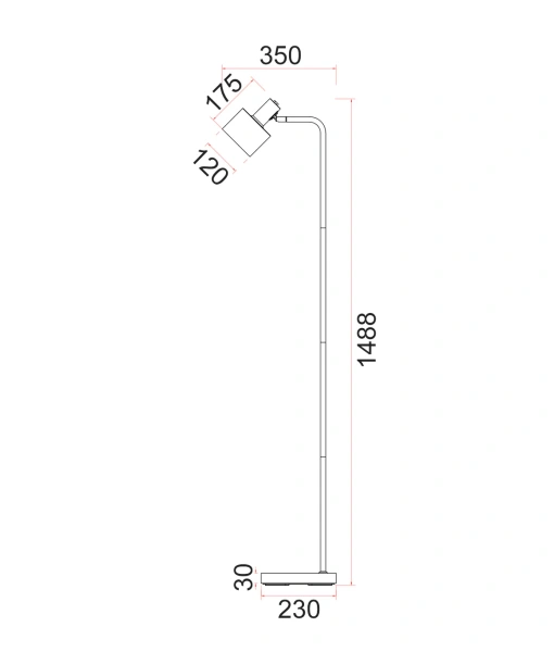 Floor lamp FLOTAR-F2 E27 WHT