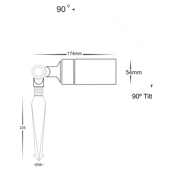 Garden light Laiton Antique Brass TRI Colour LED HV1451T IP65