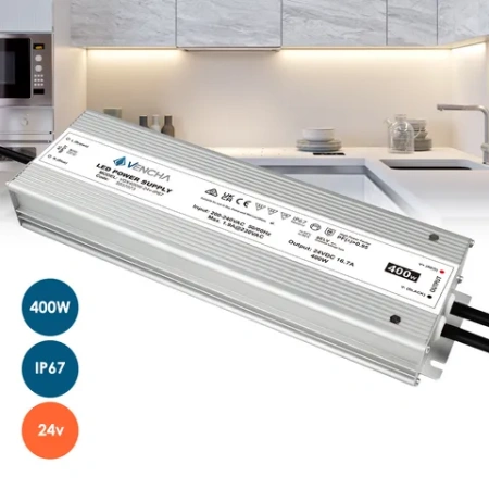 Driver LED VDX400W 400w 24v IP67