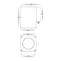 Wall light Quadru GU10 5W 3CCT HV3623T-WHT IP54
