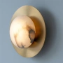 Wall lamp Oden Alabaster LED Brass