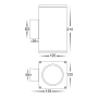Wall light Porter Large WHT Up-Down LED HV3629T-BLK-SQ IP54