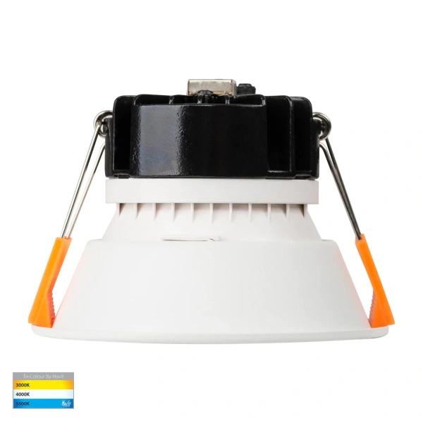 Recessed downlight Gleam WHT with Chrome Insert 3CCT Fixed Deep LED 9W IP54 Recessed downlight Gleam WHT with Chrome Insert 3CCT Fixed Deep LED 9W IP54