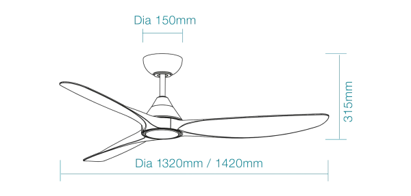 Ceiling Fan Seaforth DC 56 LED Wi-Fi 33W WHT