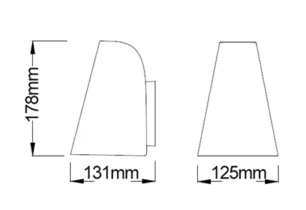 Wall lights TORQUE 2 Cone Shape IP44