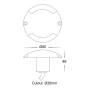 Step Inground light Dome LED 6W 3CCT HV2872T-BLK-12V