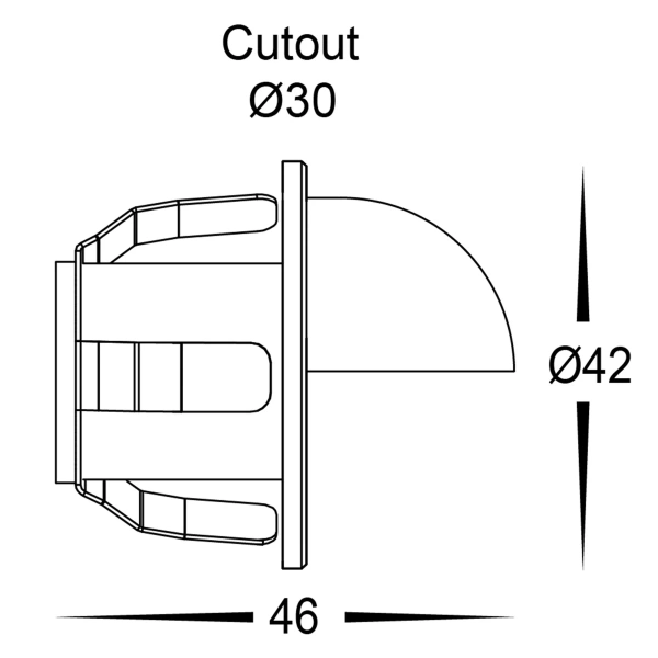Step light Sako 316 Recessed Down 12V LED SS