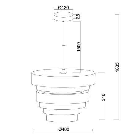Pendant lamp Dune E27