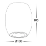 Surface downlight Nella 7W 240V 5CCT LED BLK