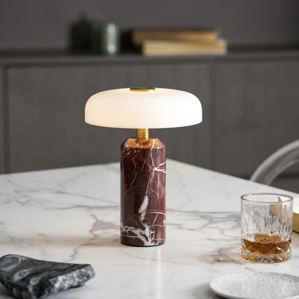 Table lamp Avra Aubergine Marble Touch LED