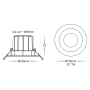 Recessed Downlight Prime Tilt CCT LED 12W IP54 WIFI AB