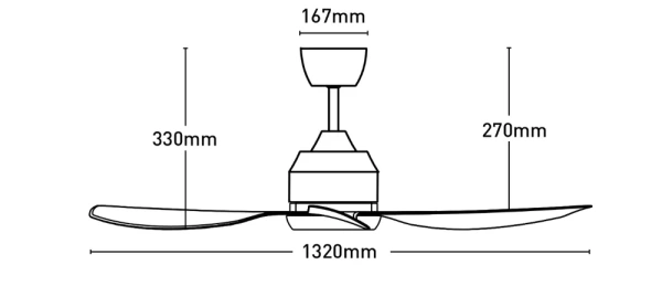 Ceiling fan Jota 4B DC D52 WH