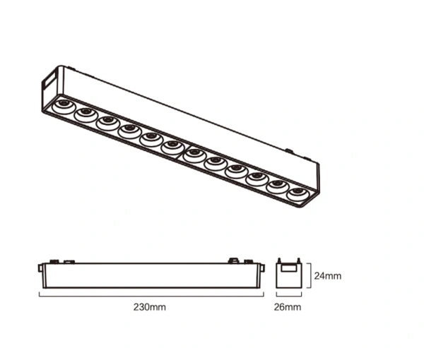 Track Spot Lense Z3030-12.24.CCT.BK 48V 12W WIFI