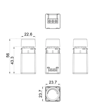 Trailing Edge Dimmer LYNX1 rotary dimmer