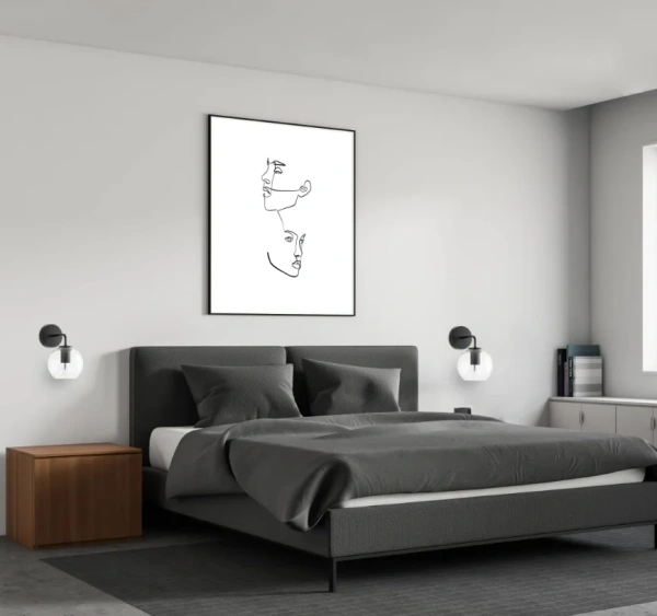 Wall light Sylvia E27 BLK