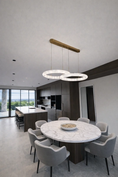 Pendant lamp Aragon 2 Alabaster Spanish Marble LED 40W CCT BRS