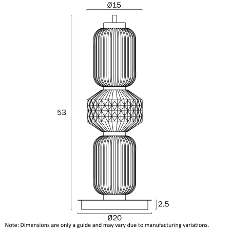 Table lamp Torso H53 LED 18W 3K BK