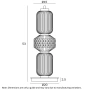 Table lamp Torso H53 LED 18W 3K BK