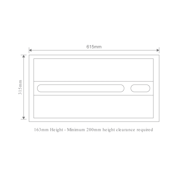 Exhaust fan Airsway 6-in-1 Slimline Bathroom Heater 3CCT 24W LED BLK