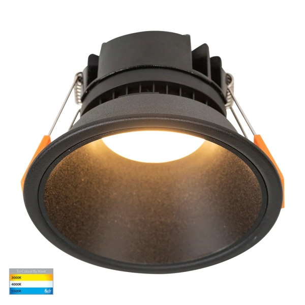 Recessed downlight Gleam BLK with BLK Insert 3CCT Fixed Deep LED 9W IP54 Recessed downlight Gleam BLK with BLK Insert 3CCT Fixed Deep LED 9W IP54