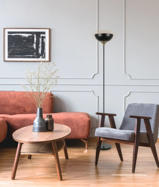 Floor lamp Progetto E27 BLK