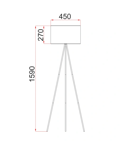 Floor lamp JAMBES-F2 E27 WHT