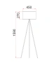 Floor lamp JAMBES-F1 E27 BLK