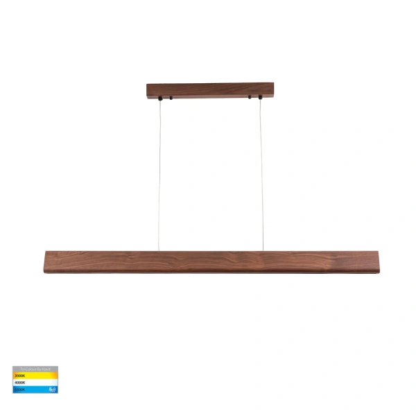 Pendant lamp Opex Walnut Timber L180 LED 28W 3CCT Dim
