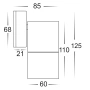 Wall light Tivah Fixed Down MR16 3CCT BR