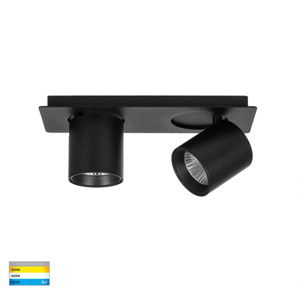 Wall light Sbarra Single Bar 2 Light 3CCT BLK